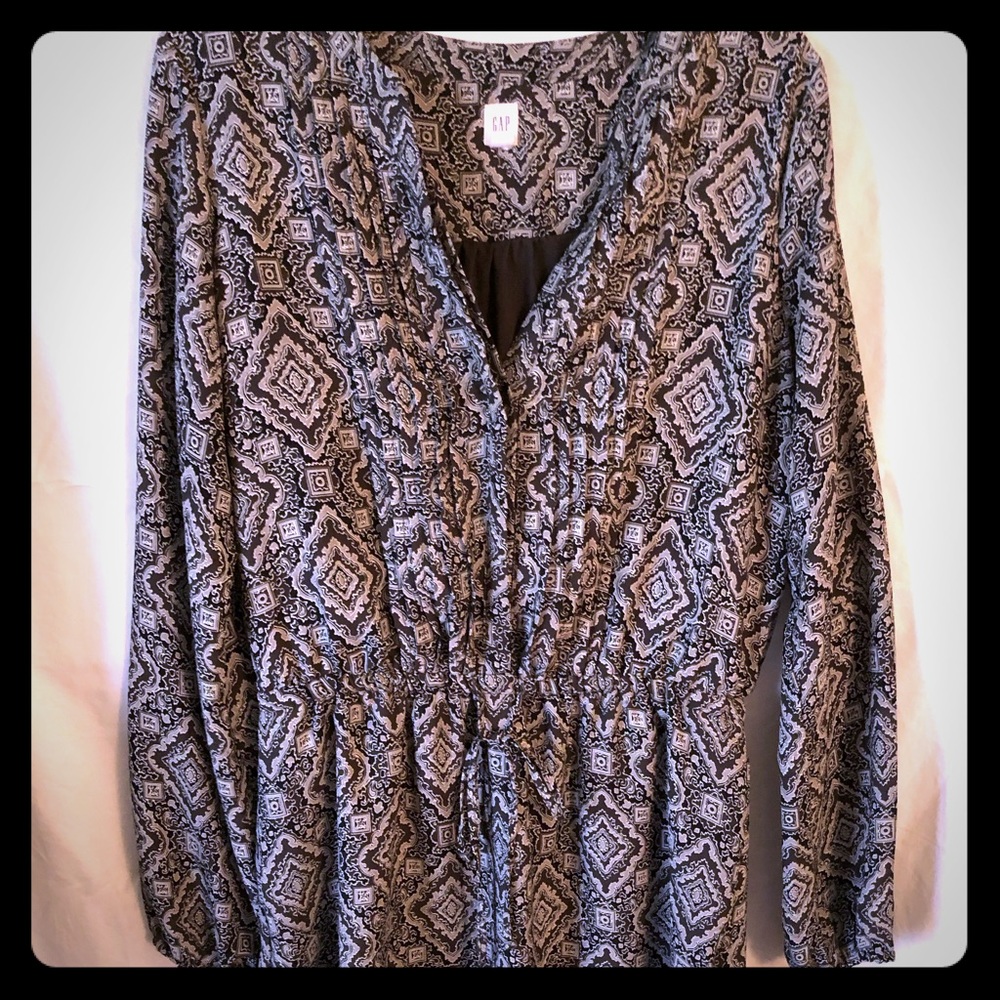 Black, white and gray print Gap dress